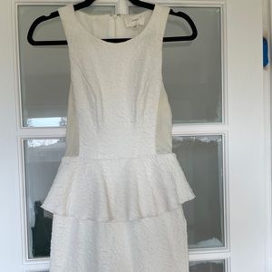 Ivory Peplum Dress